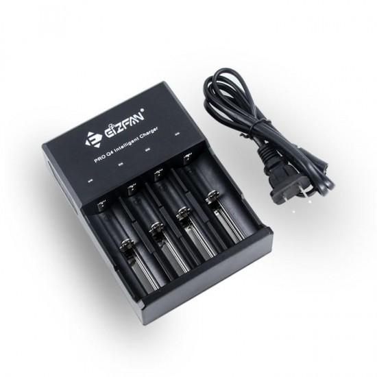 Pro Q4 4 Slots Battery Charger For 18650 20700 21700 Battery US/EU Plug