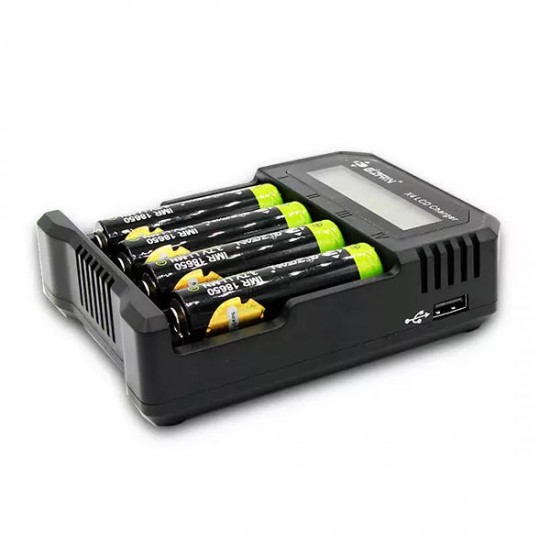 X4 LCD USB Universal Battery Charger 4 Slots Small Li-ion Charger For Li-ion/NiMh/Lifepo4/18650/26650 Rechargeable Battery