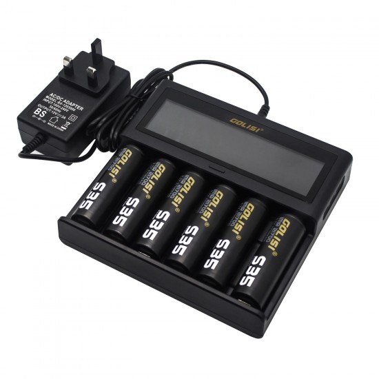S6 LCD Display Rapid Smart Ni-mh / Ni-cd Battery Charger 18650 26650 18350 16340 21700 S6 LCD Display Rapid Smart Ni-mh / Ni-cd Battery Charger 18650 26650 18350 16340 21700
