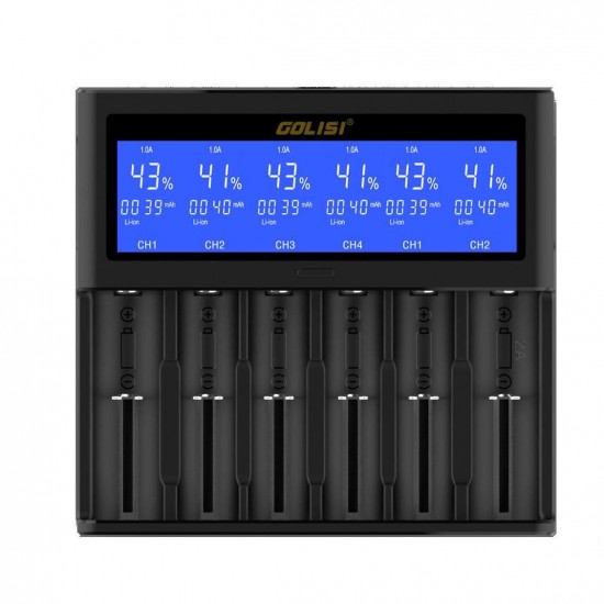 S6 LCD Display Rapid Smart Ni-mh / Ni-cd Battery Charger 18650 26650 18350 16340 21700 S6 LCD Display Rapid Smart Ni-mh / Ni-cd Battery Charger 18650 26650 18350 16340 21700