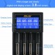 i4 LCD Screen Display USB Charging Intelligent 2A Fast Battery Charger Li-ion NIMH Batteries