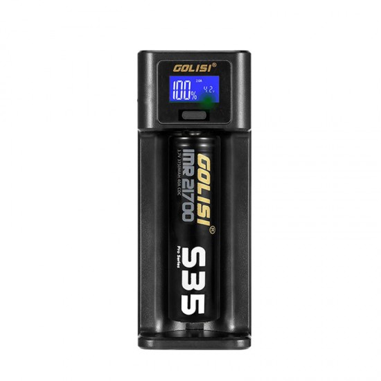 I1 LCD Display USB Port Lite Battery Charger for Li-ion/Ni-mh/Ni-cd Battery Single Slot I1 LCD Display USB Port Lite Battery Charger for Li-ion/Ni-mh/Ni-cd Battery Single Slot