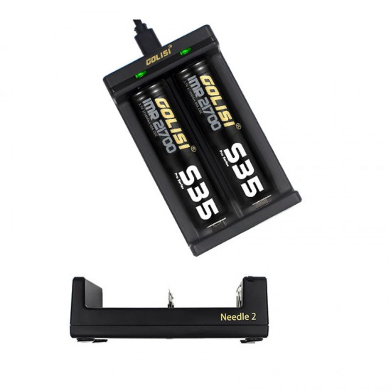 Needle 2 LED Indi USB Port Smart Lite Battery Charger For Li-ion Battery 2Slots Needle 2 LED Indi USB Port Smart Lite Battery Charger For Li-ion Battery 2Slots