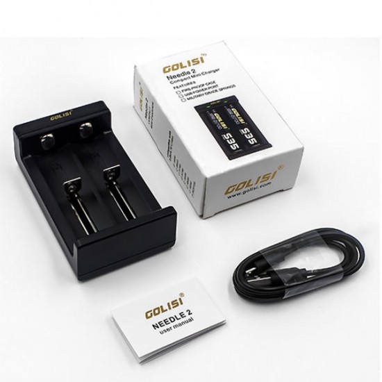 Needle 2 LED Indi USB Port Smart Lite Battery Charger For Li-ion Battery 2Slots Needle 2 LED Indi USB Port Smart Lite Battery Charger For Li-ion Battery 2Slots