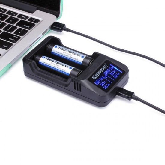 L2 LCD Display Intelligent Li-ion Rechargeable Battery Charger