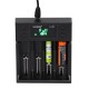 LII-S4 LCD Smart Battery Charger 4 Slot Charger for 18650 26650 18350 NiMH AA
