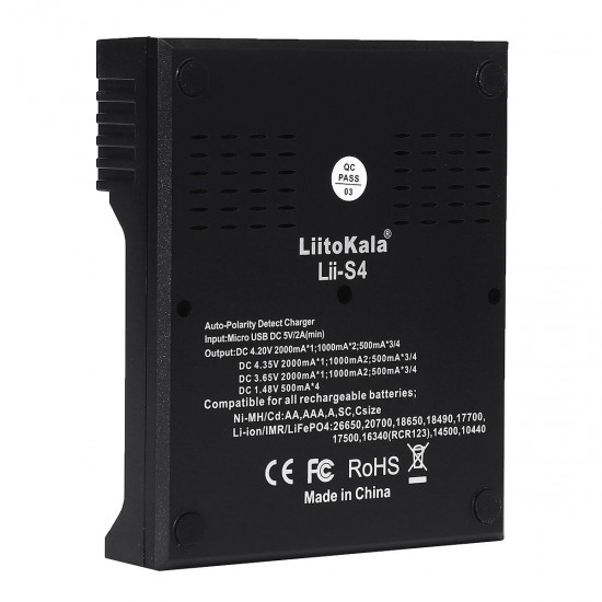 LII-S4 LCD Smart Battery Charger 4 Slot Charger for 18650 26650 18350 NiMH AA LII-S4 LCD Smart Battery Charger 4 Slot Charger for 18650 26650 18350 NiMH AA