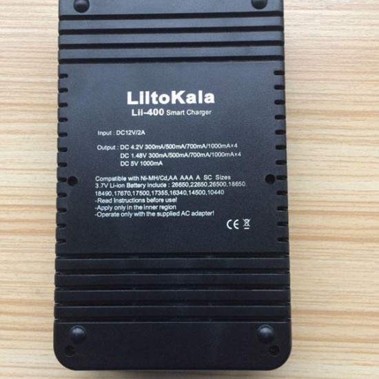 Lii-400 1.2V/3.7V Li-ion And NiMH LCD Smartest Battery Charger Lii-400 1.2V/3.7V Li-ion And NiMH LCD Smartest Battery Charger