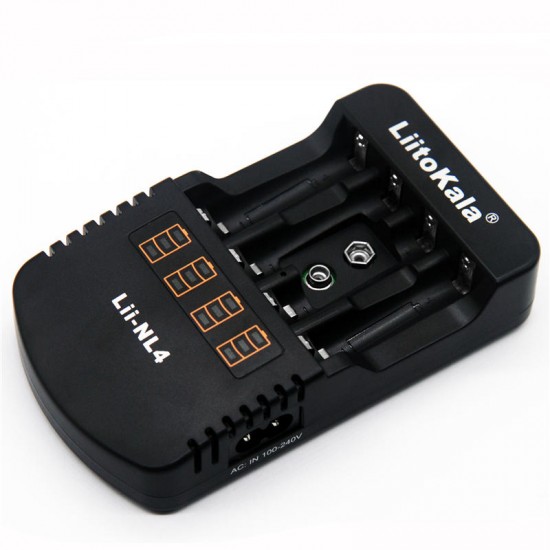 Lii-NL4 AA AAA 9V Ni-MH Ni-Cd Battery Charger US/EU Plug Lii-NL4 AA AAA 9V Ni-MH Ni-Cd Battery Charger US/EU Plug