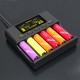 Lii-S6 18650 3.7V Lithium Charger 6 Slots LCD Screen Display Smartest Battery Charger US/EU Plug