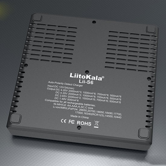 Lii-S6 18650 3.7V Lithium Charger 6 Slots LCD Screen Display Smartest Battery Charger US/EU Plug Lii-S6 18650 3.7V Lithium Charger 6 Slots LCD Screen Display Smartest Battery Charger US/EU Plug