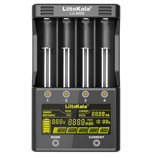 lii-500S LCD Screen Display Smartest Lithium And NiMH Battery Charger 18650 26650