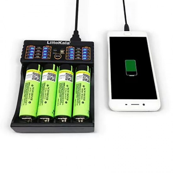 Lii-402 Micro USB DC 5V 4Slots 18650/26650/16340/14500 Battery Charger Lii-402 Micro USB DC 5V 4Slots 18650/26650/16340/14500 Battery Charger