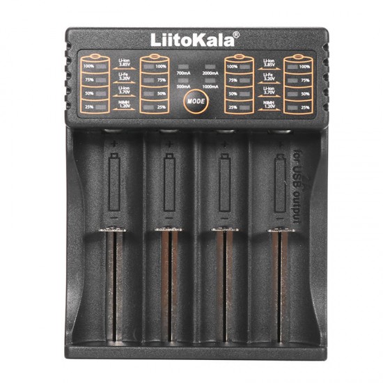 Lii-402 Micro USB DC 5V 4Slots 18650/26650/16340/14500 Battery Charger