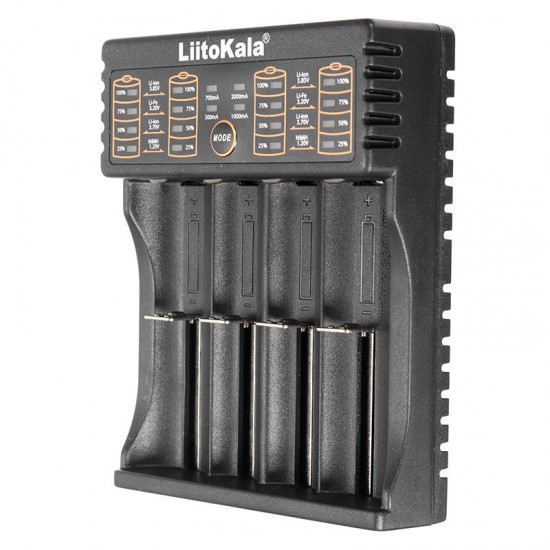 Lii-402 Micro USB DC 5V 4Slots 18650/26650/16340/14500 Battery Charger