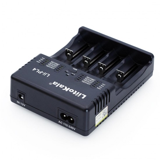 PL4 LED Indicator Intelligent Rapid Ni-MH / Li-fe / Li-ion / IMR Battery Charger 4Slots EU/US Plug