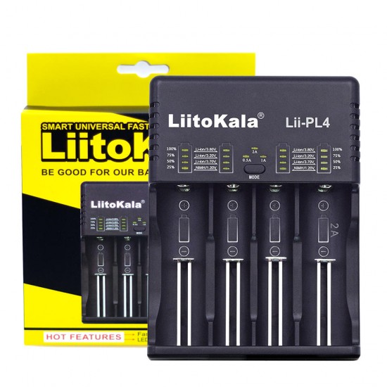 PL4 LED Indicator Intelligent Rapid Ni-MH / Li-fe / Li-ion / IMR Battery Charger 4Slots EU/US Plug PL4 LED Indicator Intelligent Rapid Ni-MH / Li-fe / Li-ion / IMR Battery Charger 4Slots EU/US Plug