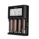 C4-12 LCD Display USB Rapid Intelligent Li-ion/IMR/Ni-MH Battery Charger 4Slots US Plug