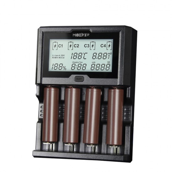 C4-12 LCD Display USB Rapid Intelligent Li-ion/IMR/Ni-MH Battery Charger 4Slots US Plug C4-12 LCD Display USB Rapid Intelligent Li-ion/IMR/Ni-MH Battery Charger 4Slots US Plug