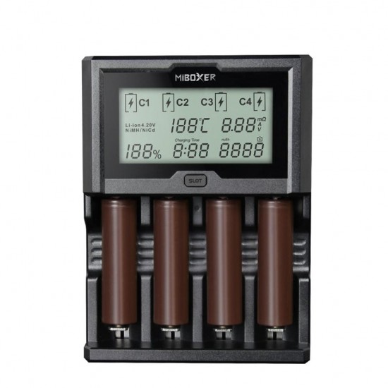 C4-12 LCD Display USB Rapid Intelligent Li-ion/IMR/Ni-MH Battery Charger 4Slots US Plug C4-12 LCD Display USB Rapid Intelligent Li-ion/IMR/Ni-MH Battery Charger 4Slots US Plug