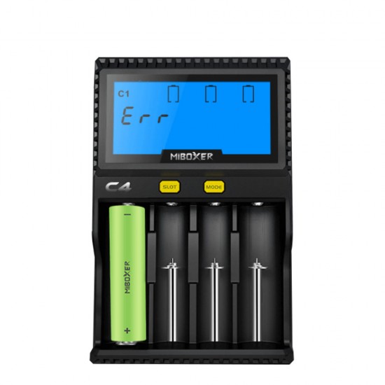 C4 LCD Display Rapid Intelligent Li-ion/IMR/INR Battery Charger 4 Slots US Plug C4 LCD Display Rapid Intelligent Li-ion/IMR/INR Battery Charger 4 Slots US Plug