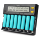 C8 8 Slots Rapid Smart AA AAA 18650 Battery Charger Current Optional Overcharging Protection