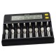 C8 8 Slots Rapid Smart AA AAA 18650 Battery Charger Current Optional Overcharging Protection