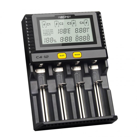 New C4-12 LCD Adjustable Intelligent Battery Charger 4 Slots Multiple Battery For 18650 26650 AAA Li-ion Ni-MH Ni-Cd Battery New C4-12 LCD Adjustable Intelligent Battery Charger 4 Slots Multiple Battery For 18650 26650 AAA Li-ion Ni-MH Ni-Cd Battery