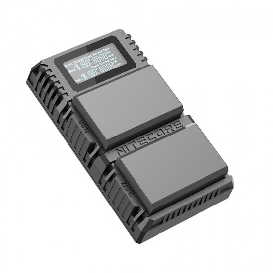 ULM10 PRO Dual Slots Port USB Digital Battery Charger For Leica Camera Battery BP-SCL5