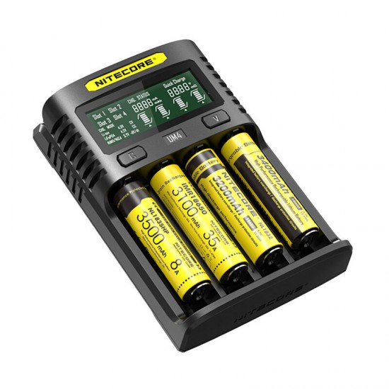 UM4/UM2 LCD Screen Display Lithium Battery Charger 4-Slots USB Charging Smart Rapid Battery Charger UM4/UM2 LCD Screen Display Lithium Battery Charger 4-Slots USB Charging Smart Rapid Battery Charger