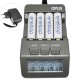 BT-C700 LCD Digital Smart Battery Charger 4 Slots Charger EU/US Plug For Flashlight Battery