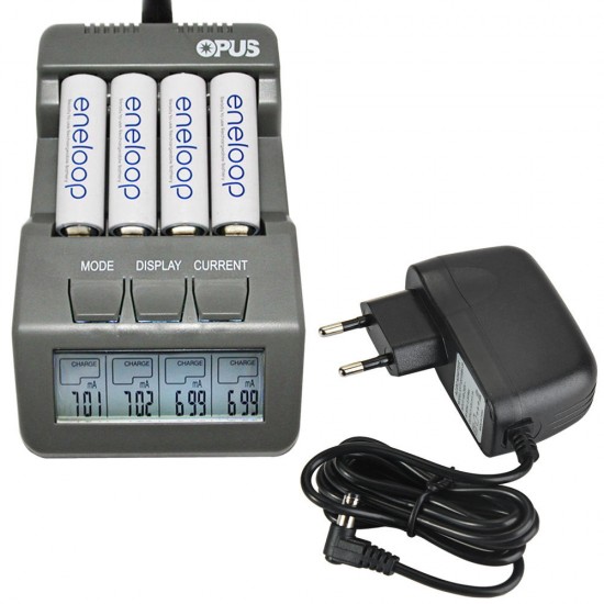 BT-C700 LCD Digital Smart Battery Charger 4 Slots Charger EU/US Plug For Flashlight Battery