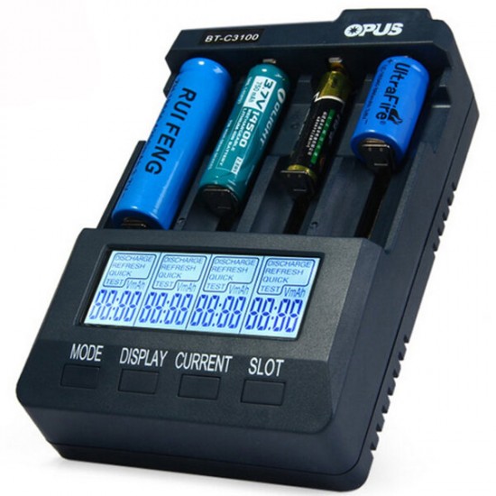 BT-C3100 V2.2 4Slots LCD Display Smart Intelligent Universal Battery Charger BT-C3100 V2.2 4Slots LCD Display Smart Intelligent Universal Battery Charger