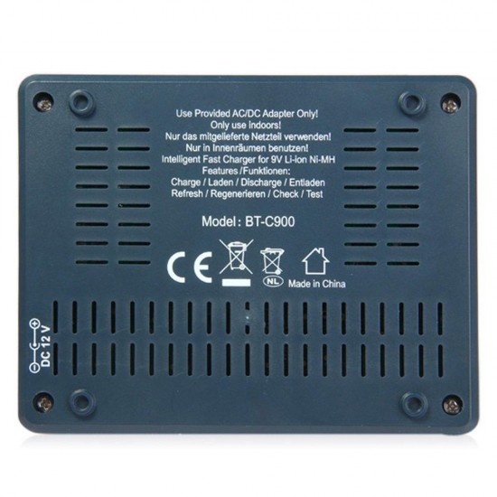 BT-C900 Smart Battery Charger Digital 4 Slots LCD Display 9V 9V Li-Ion Charger Adapter EU/US Plug For 26650 18650 18500 BT-C900 Smart Battery Charger Digital 4 Slots LCD Display 9V 9V Li-Ion Charger Adapter EU/US Plug For 26650 18650 18500