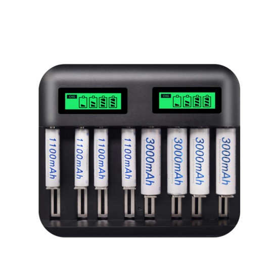 Multi 8 Slots LCD Display Battery Charger Travel Portable Car Chargers Smart Charger For Nimh Nicd AA/AAA/SC/C/D/9V Rechargeable Battery Multi 8 Slots LCD Display Battery Charger Travel Portable Car Chargers Smart Charger For Nimh Nicd AA/AAA/SC/C/D/9V Rechargeable Battery