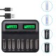 Multi 8 Slots LCD Display Battery Charger Travel Portable Car Chargers Smart Charger For Nimh Nicd AA/AAA/SC/C/D/9V Rechargeable Battery