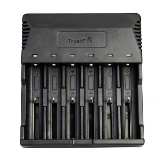 TR-012 Digicharger Intelligent Battery Charger 6 Slots Smart Universal Charger EU/US Plug For 18650 18350 16340 14500 AA AAA TR-012 Digicharger Intelligent Battery Charger 6 Slots Smart Universal Charger EU/US Plug For 18650 18350 16340 14500 AA AAA