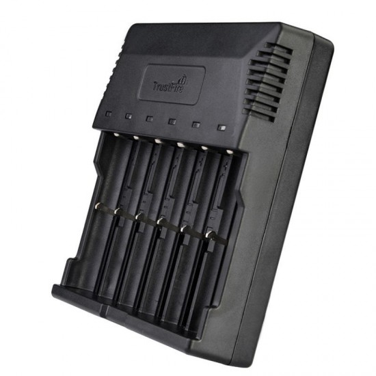 TR-012 Digicharger Intelligent Battery Charger 6 Slots Smart Universal Charger EU/US Plug For 18650 18350 16340 14500 AA AAA