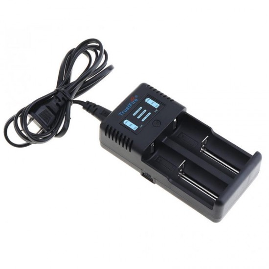 TR-019 Intelligent Fast Battery Charger 2 Slots Charger Li-ion Battery For 18650/26650/25500/21700 / 20700/14500 For EU US Plug