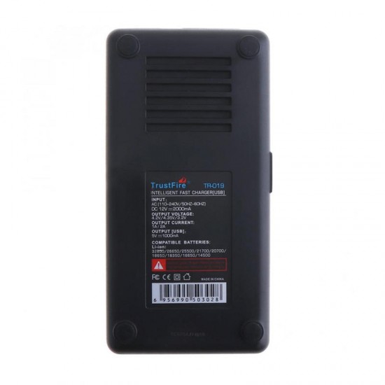 TR-019 Intelligent Fast Battery Charger 2 Slots Charger Li-ion Battery For 18650/26650/25500/21700 / 20700/14500 For EU US Plug