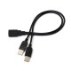 USB 2.0 A Female to Dual A Male Data Sync Power Charger Y Cable