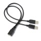 USB 2.0 A Female to Dual A Male Data Sync Power Charger Y Cable