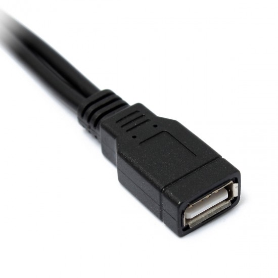 USB 2.0 A Female to Dual A Male Data Sync Power Charger Y Cable