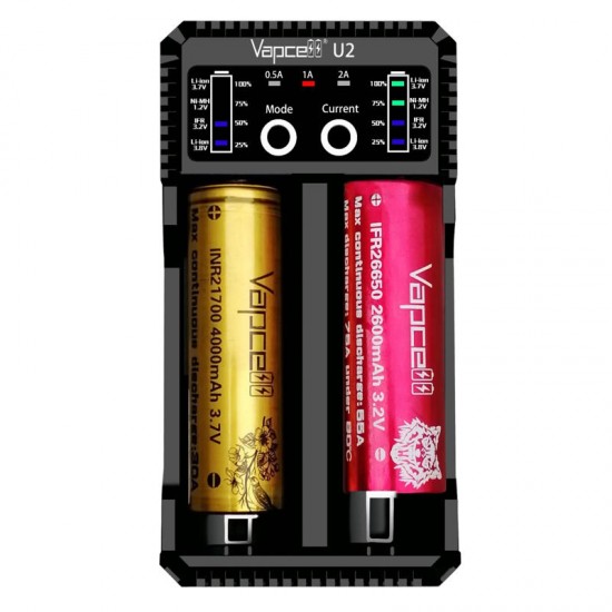 U2 2A Battery Charger Smart USB Charger For Li-ion / Lifepo4 / Ni-MH / Ni-Cd AAA AAAA C D Battery Charging