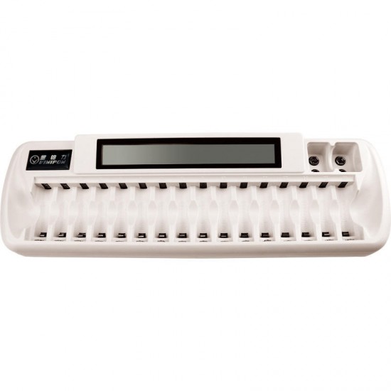 ZN1680C 16 Bay Smart Rechargeable Battery Charger AA AAA NiMH NiCD 9V Rechargeable Batteries AC Wall Adapter ZN1680C 16 Bay Smart Rechargeable Battery Charger AA AAA NiMH NiCD 9V Rechargeable Batteries AC Wall Adapter