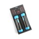 ARF2 Dual-slot Universal USB Lithium Battery Charger LCD Display Smart Charger For 18650/18350/17500/16340