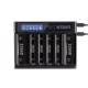 MC6 High Effective Micro USB li-ion/IMR/INR/ICR Battery Charger 6Slots