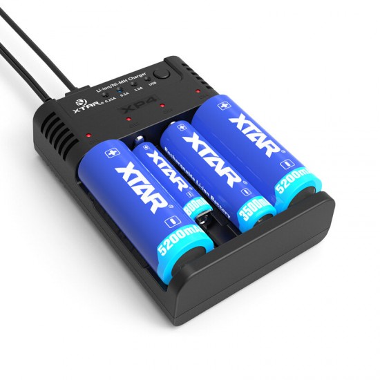 XP4 4Slots HD LCD Screen Current Optional USB Charging Battery Charger & USB Power Bank XP4 4Slots HD LCD Screen Current Optional USB Charging Battery Charger & USB Power Bank