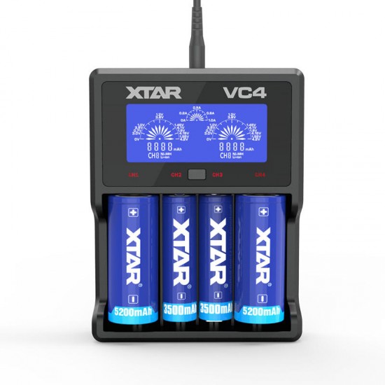 VC4 LCD Screen USB Battery Charger For 18650 26650 14500 Battery VC4 LCD Screen USB Battery Charger For 18650 26650 14500 Battery