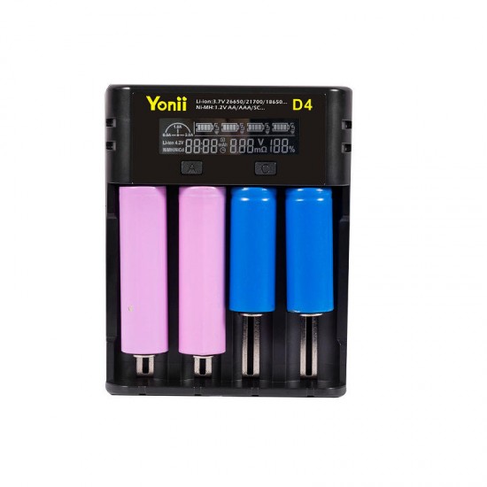 D4 Four Slot USB Rechargeable Lithium Battery Charger Multi-functional Intelligent Charger for 18650/26650/21700/AAA Battery D4 Four Slot USB Rechargeable Lithium Battery Charger Multi-functional Intelligent Charger for 18650/26650/21700/AAA Battery